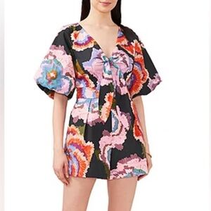 Sam and Jess Floral Puff Sleeve romper small